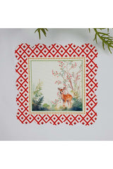 Dekoratif Kenar Ceylan Desenli Lazer Kesim Kokteyl Peçetesi Yıkanabilir