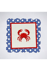 Kırmızı Yengeç Hazeran Desenli Dijital Baskılı Kokteyl Peçetesi Yıkanabilir Lazer Kesimli