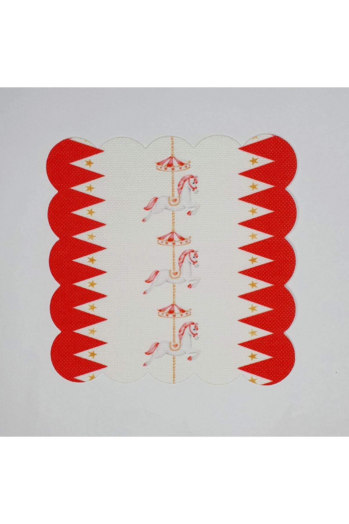 Decorative Amusement Park Concept Horse Patterned Laser Cut Cocktail Napkin