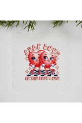 Self Love Sloganlı Aşkı Temalı Dekoratif Kumaş Kokteyl Peçetesi 1 Adet