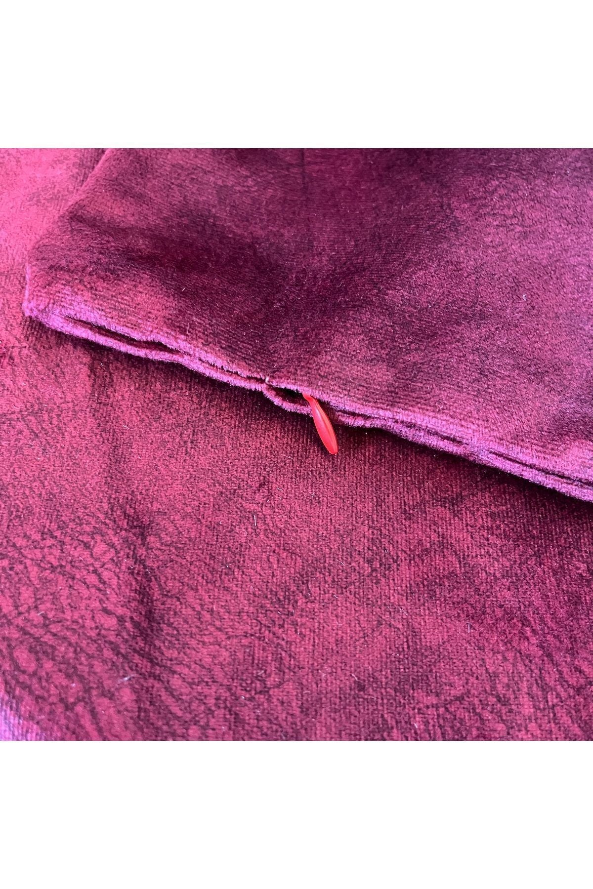 Gri Melanj Kadife Kırlent Kılıfı Iskandinav Stili