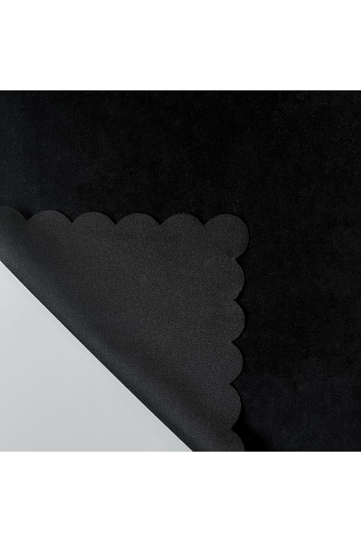 Lazer Kesim Siyah Dokuma Kumaş Runner - 120x38cm