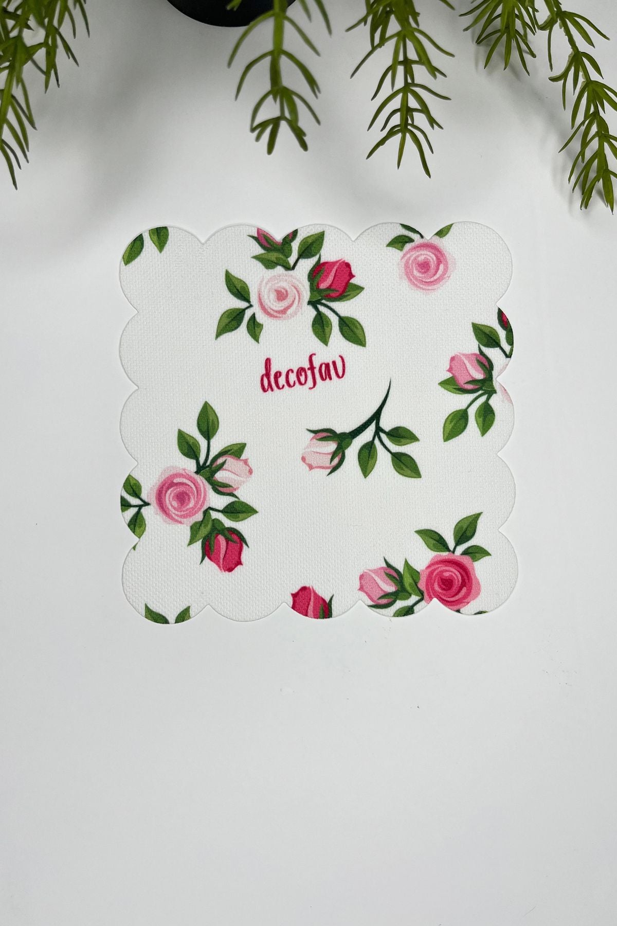 Romantik Minik Güller Tasarım Lazer Kesim Kokteyl Peçetesi 1 Adet