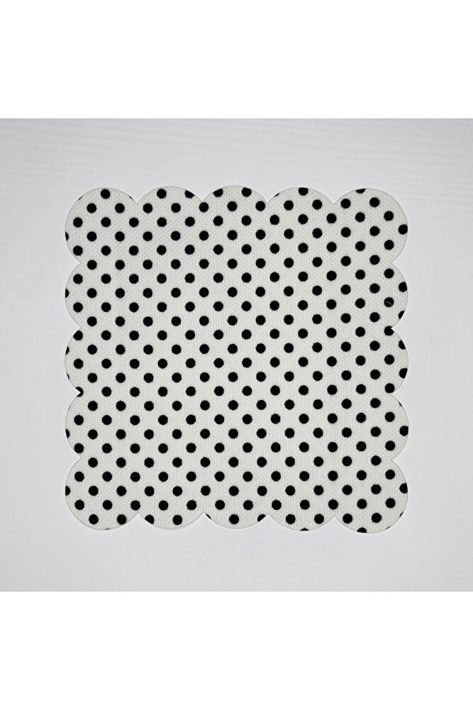 Puantiye Desenli Dijital Baskılı Kokteyl Peçetesi Yıkanabilir Lazer Kesimli