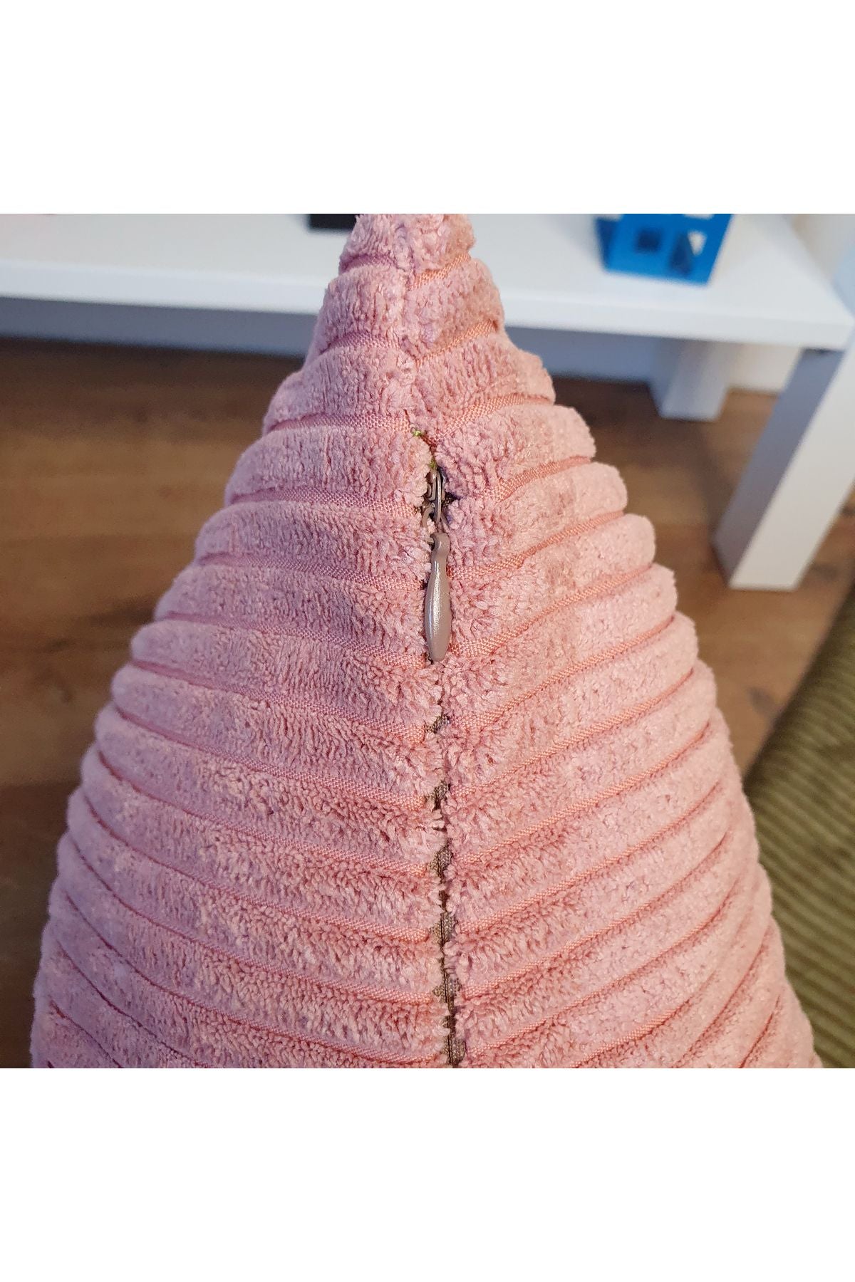 Lüks Şerit Fitilli Kadife Kırlent Kılıfı Zeytin Kahverengi