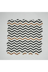 Hardal Siyah Zigzag Desenli Dijital Baskılı Kokteyl Peçetesi