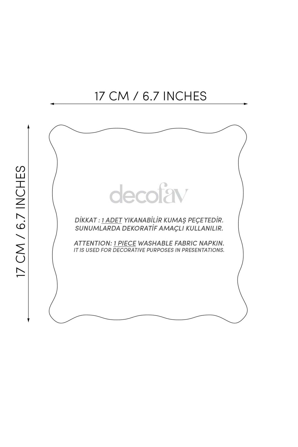 Exotic Forest and Giraffe Design Embroidered Edge Cocktail Napkin 1 Piece