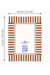 Dekoratif Kenar Pasta Lovers Club Slogan Tasarımlı Lazer Kesim Fırın Örtüsü
