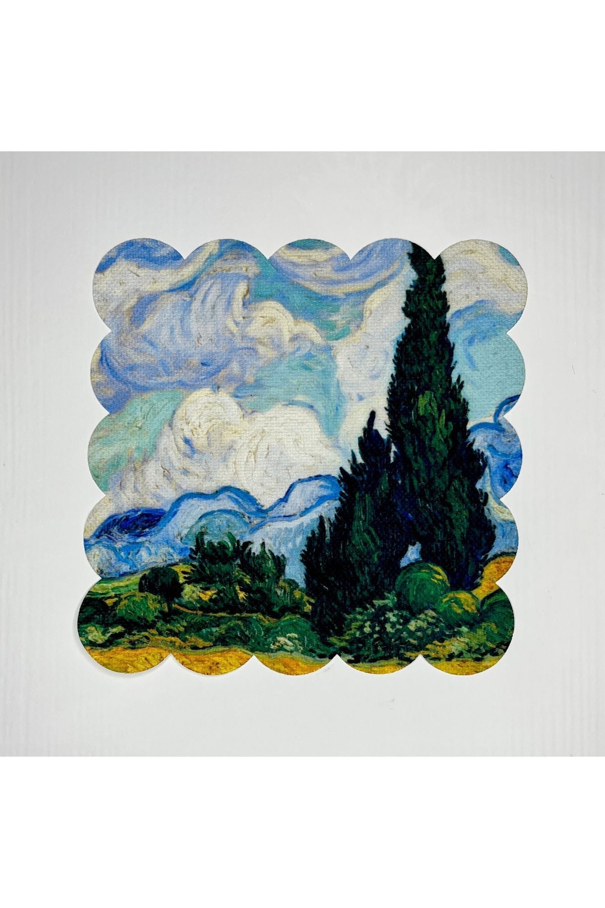 Van Gogh Manzara Desenli Dijital Baskılı Kokteyl Peçetesi