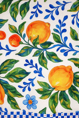Limoncello Sulu Boya Limonlar Dekoratif Masa Örtüsü - 130x204cm