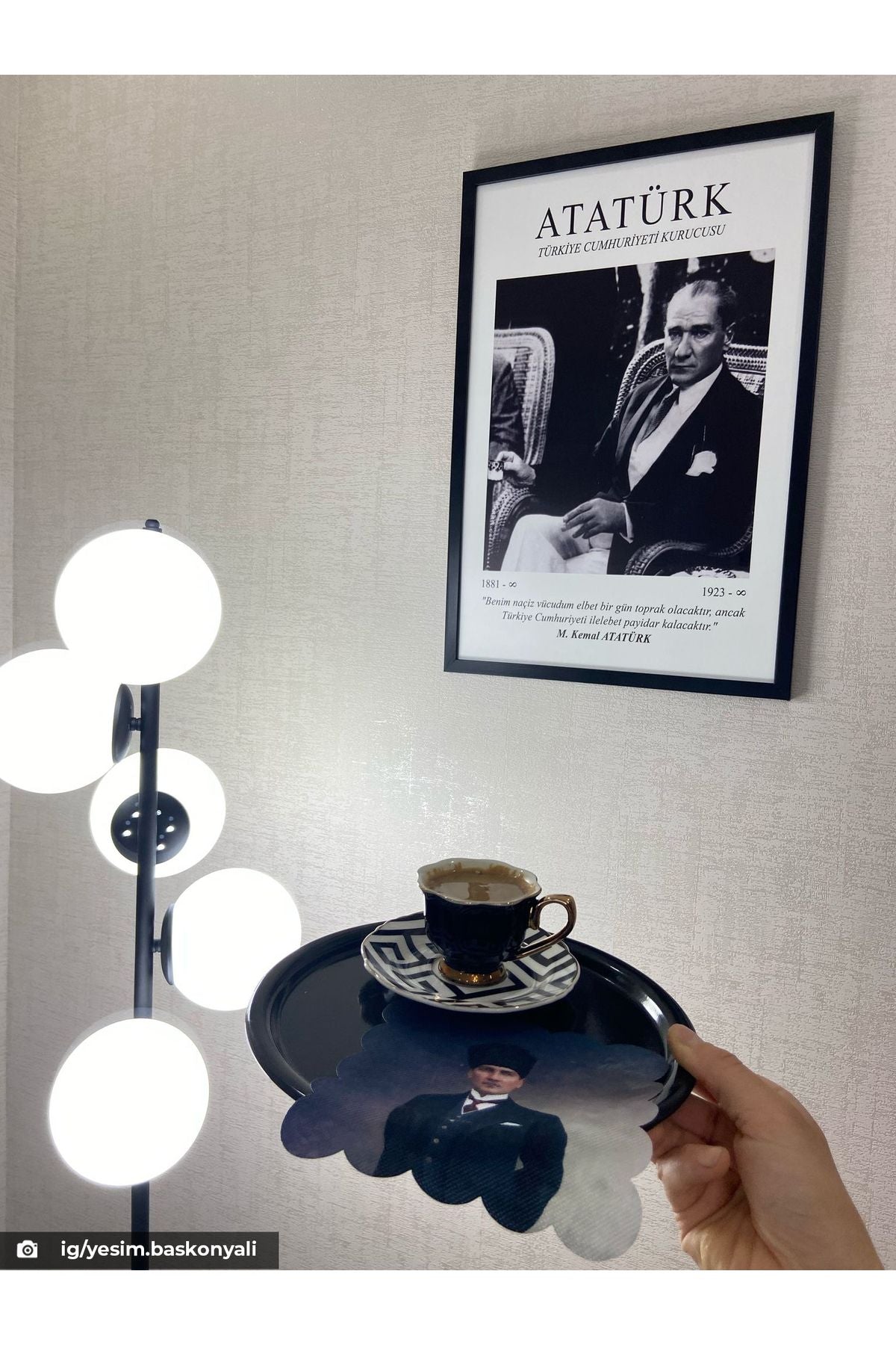 Mareşal Atatürk Portre Desenli Lazer Kesim Kokteyl Peçetesi - Decofav | Kırlent, Sofra Tekstili, Kumaş