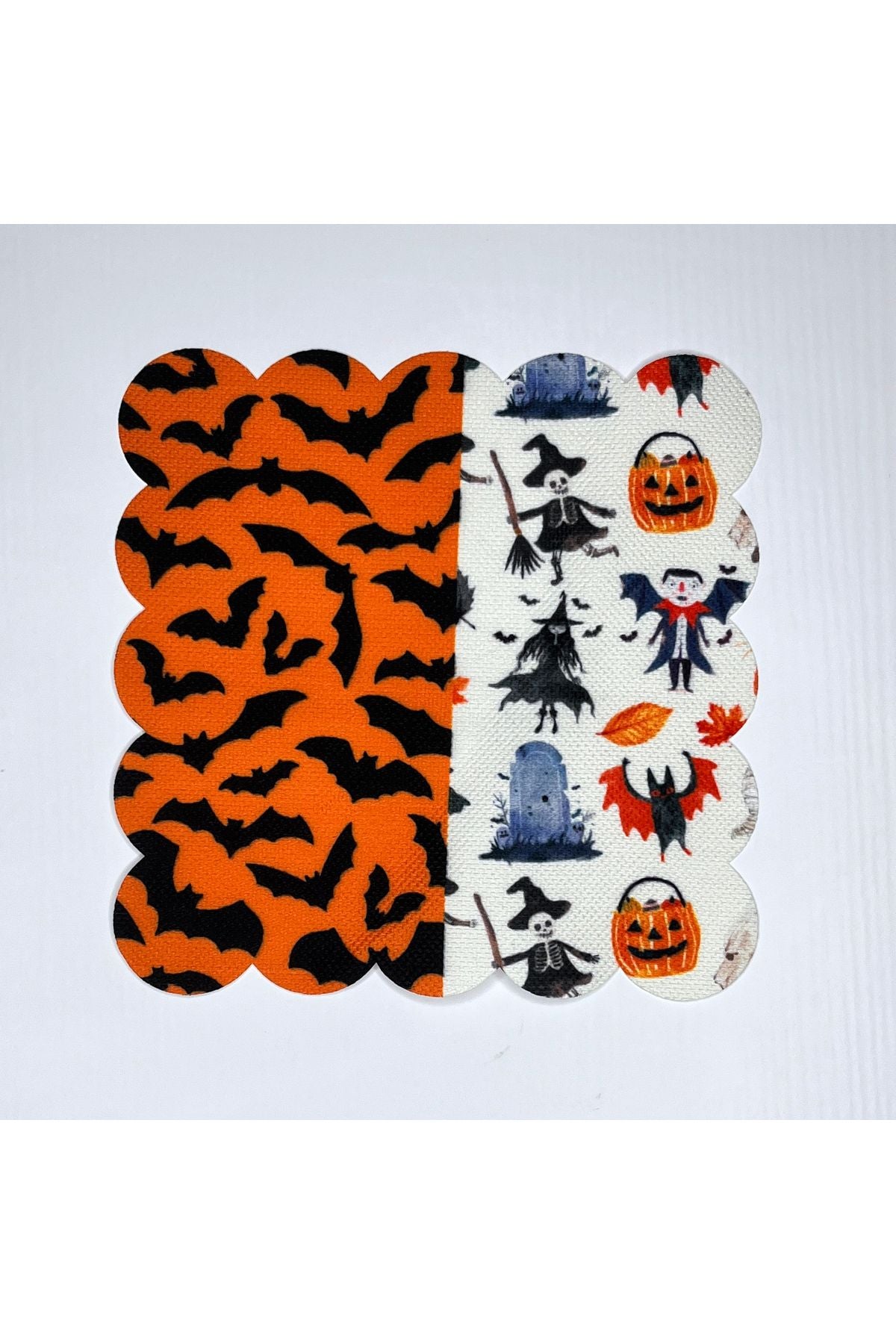 Halloween Temalı Dijital Baskılı Kokteyl Peçetesi Yıkanabilir Lazer Kesimli