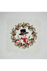 Sulu Boya Kardan Adam Kokina Dekorasyonlu Dijital Baskılı Lazer Kesim Kokteyl Peçetesi