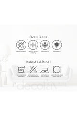 Sulu Boya Elegant Orman Evleri Yılbaşı Konsept Lazer Kesim Kumaş Kokteyl Peçetesi 1 Adet