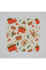 Yılbaşı Hediye Paketleri Desenli Dijital Baskılı Lazer Kesim Kokteyl Peçetesi