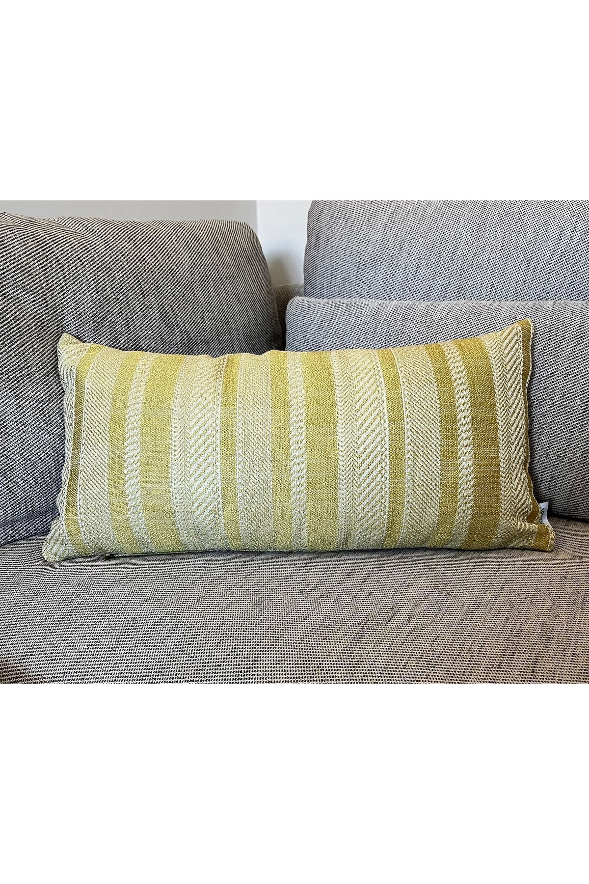 İpliği Boyalı Jakar Dokuma Kumaş Kırlent Kılıfı Lüks ve Elegant Stil