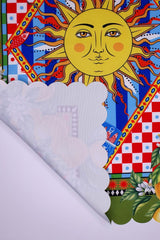 Sole di Sicilia Güneş Desenli Yeşil Lazer Kesim Fırın Örtüsü