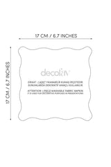 Exotic Forest and Zebra Design Embroidered Edge Cocktail Napkin 1 Piece