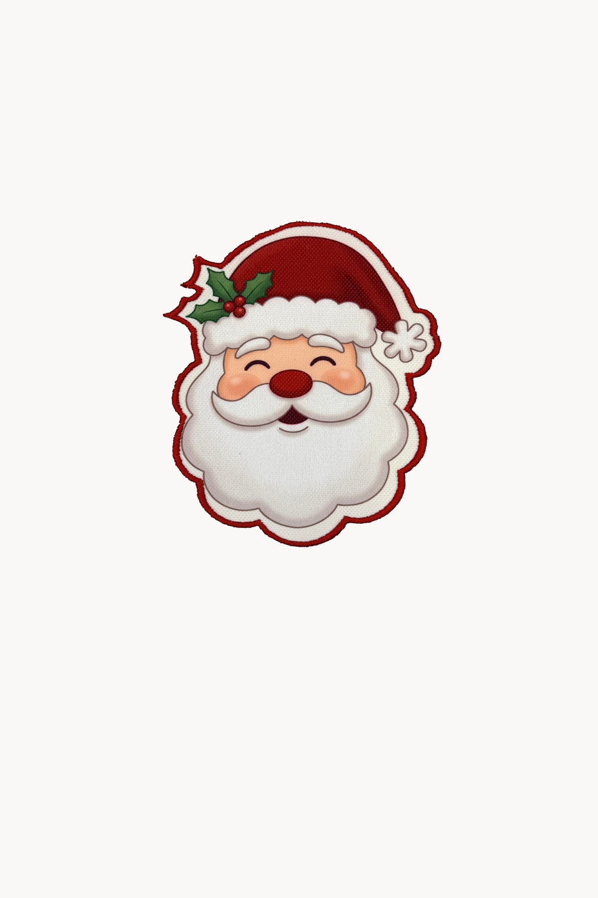 Gülümseyen Noel Baba Yüzü Nakışlı Kokteyl Peçetesi 1 Adet