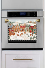 Gingerbread Village Zencefil Diyarı Lazer Kesim Fırın Örtüsü - 43x55cm