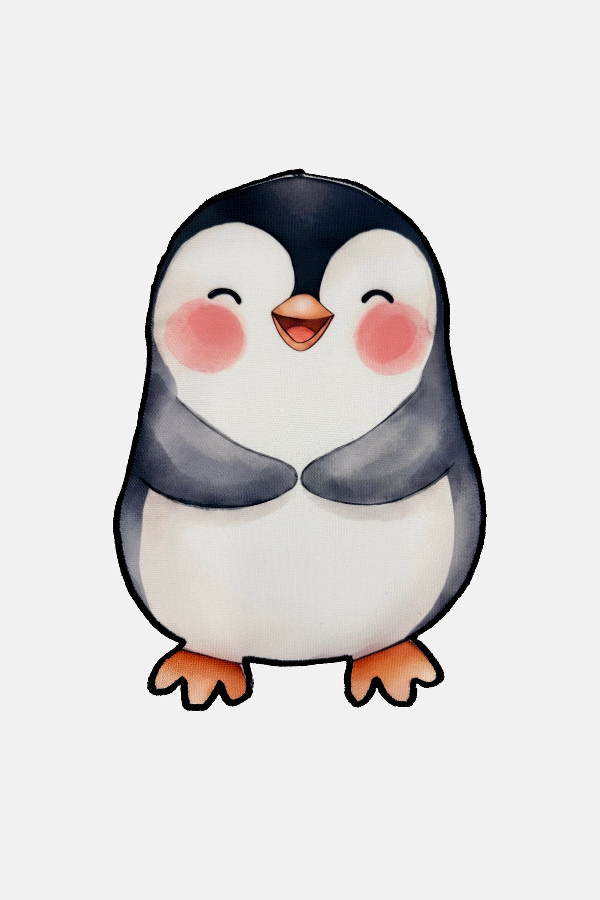 Gülümseyen Penguen Nakış Kenarlı Atıştırmalık Matı 1 Adet