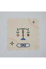 Terazi Burcu Tasarımlı Dijital Baskılı Lazer Kesim Kokteyl Peçetesi