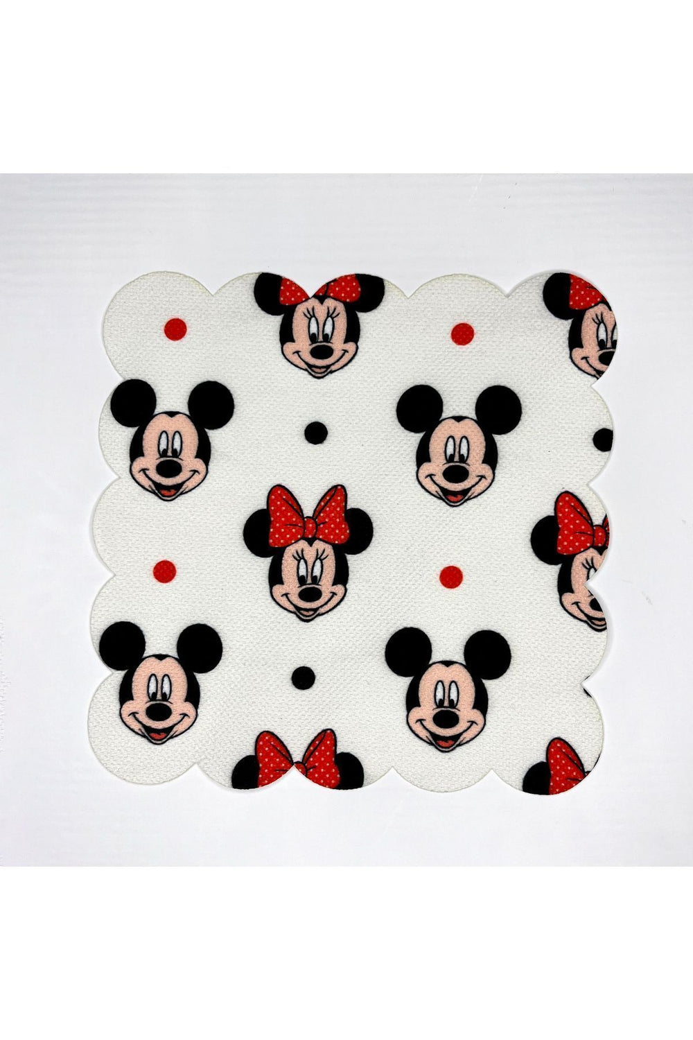 Mickey&Minnie Mouse Desenli Dijital Baskılı Kokteyl Peçetesi Yıkanabilir Lazer Kesimli - Decofav | Kırlent, Sofra Tekstili, Kumaş