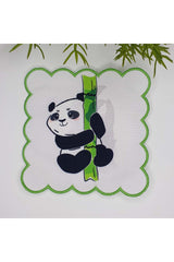 Yaramaz Panda Tasarımlı Nakış Kenar Kokteyl Peçetesi 1 Adet