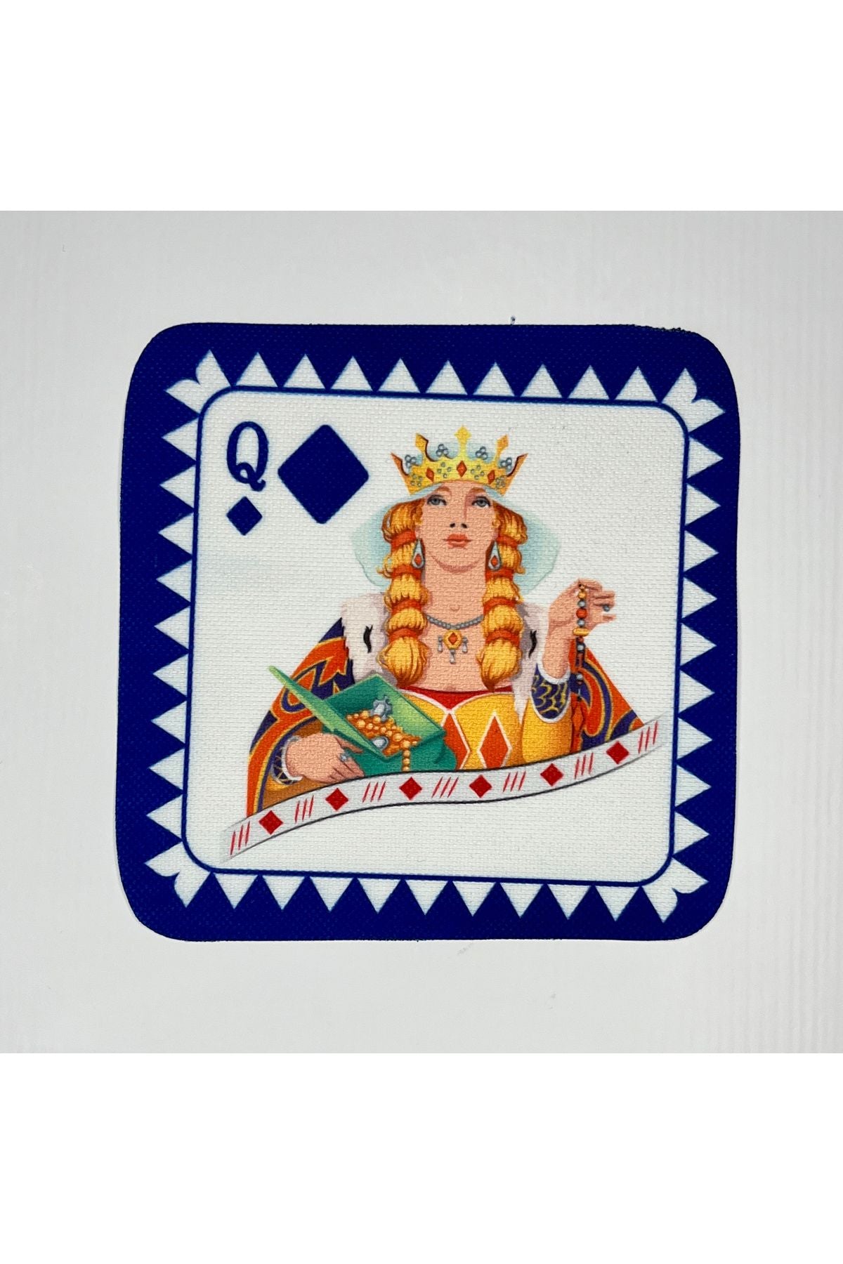 Karo Kızı İskambil Desenli Dijital Baskılı Kokteyl Peçetesi Yıkanabilir Lazer Kesimli