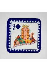 Karo Kızı İskambil Desenli Dijital Baskılı Kokteyl Peçetesi Yıkanabilir Lazer Kesimli