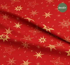Elegant Snowflake Patterned Digital Printed Christmas Fabric