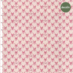 Romantik Pembe Fiyonk  Desenli Dijital Baskılı Kumaş
