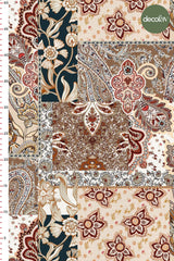 Patchwork Paisley Şal Desenli Dijital Baskılı Kumaş