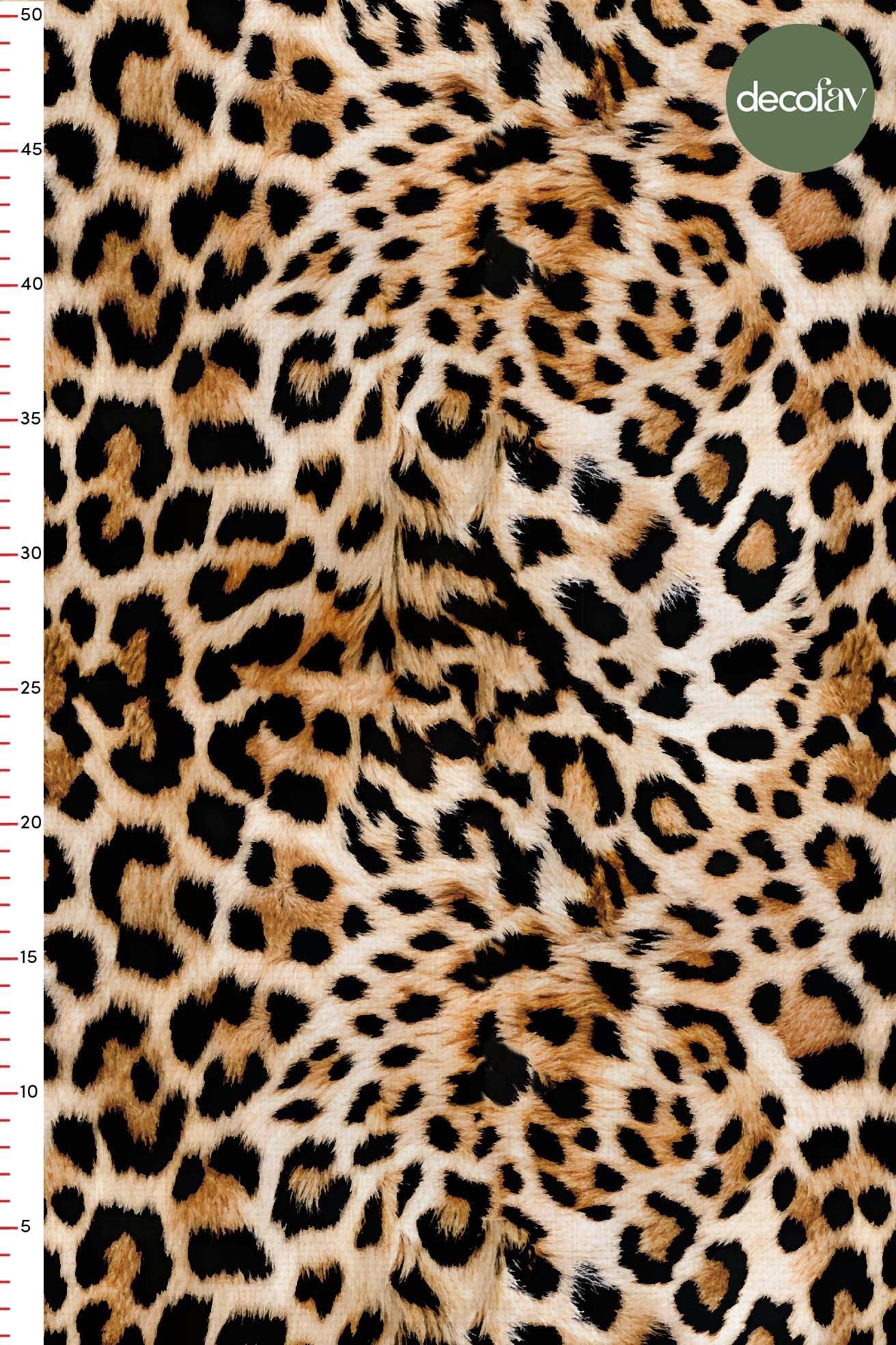 Leopar Desenli Dijital Baskılı Kumaş