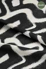 Tribal Ritm Soyut Desenli Dijital Baskılı Kumaş