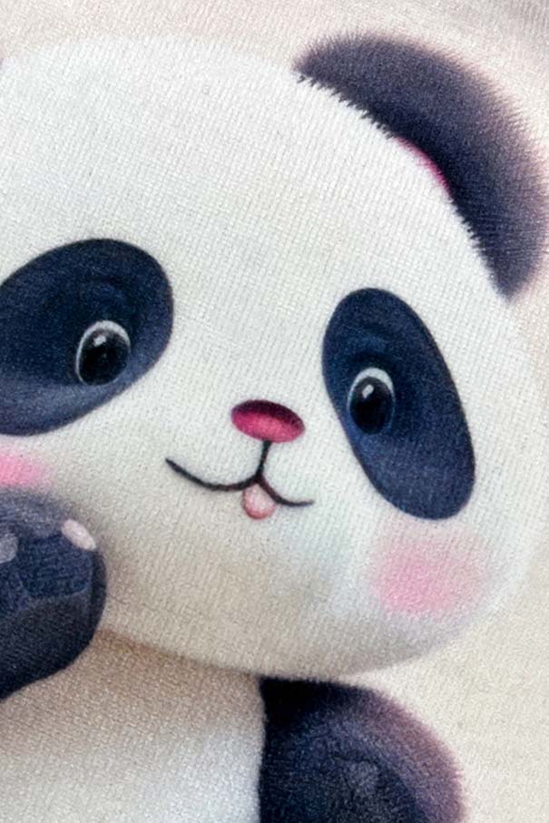 Cloudy Panda – İç Dolgulu Kadife Çocuk Kırlenti (32x32 cm)
