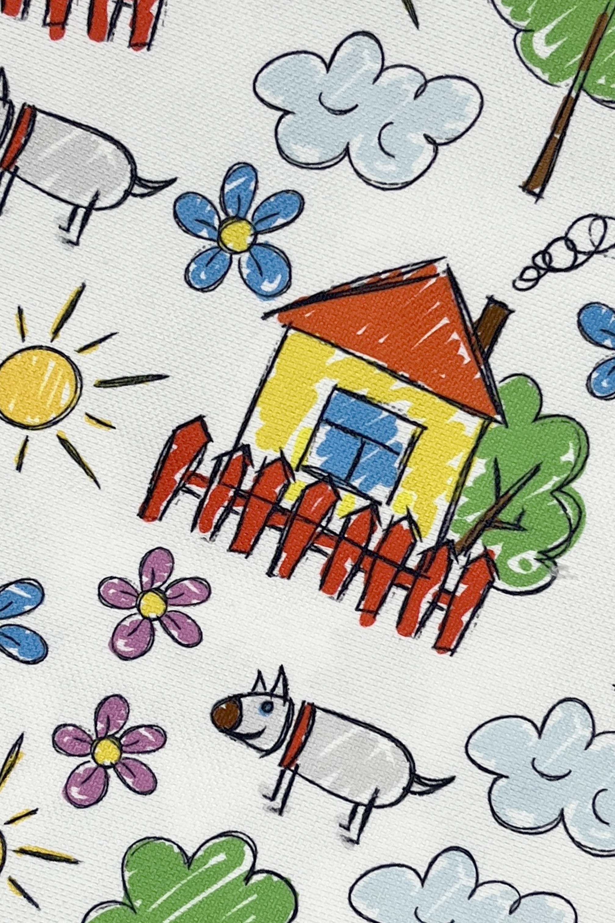 Happy Village – İç Dolgulu Petek Dokulu Çocuk Kırlenti (32x32 cm)