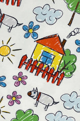 Happy Village – İç Dolgulu Petek Dokulu Çocuk Kırlenti (32x32 cm)