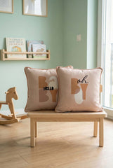 Hello Baby – İkili Set Petek Dokulu İç Dolgulu Çocuk Kırlentleri (32x32 cm)