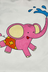 Cheeky Elephant – Yaramaz Fil Temalı İç Dolgulu Petek Dokulu Çocuk Kırlenti (32x32 cm)