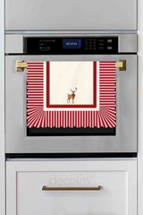 Winter Whispers Kırmızı – Ren Geyiği ve Kırmızı Kuş Lazer Kesim Fırın Örtüsü - 43x55cm