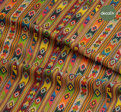 Etnik Kilim Geometrik Desenli Dijital Baskılı Kumaş