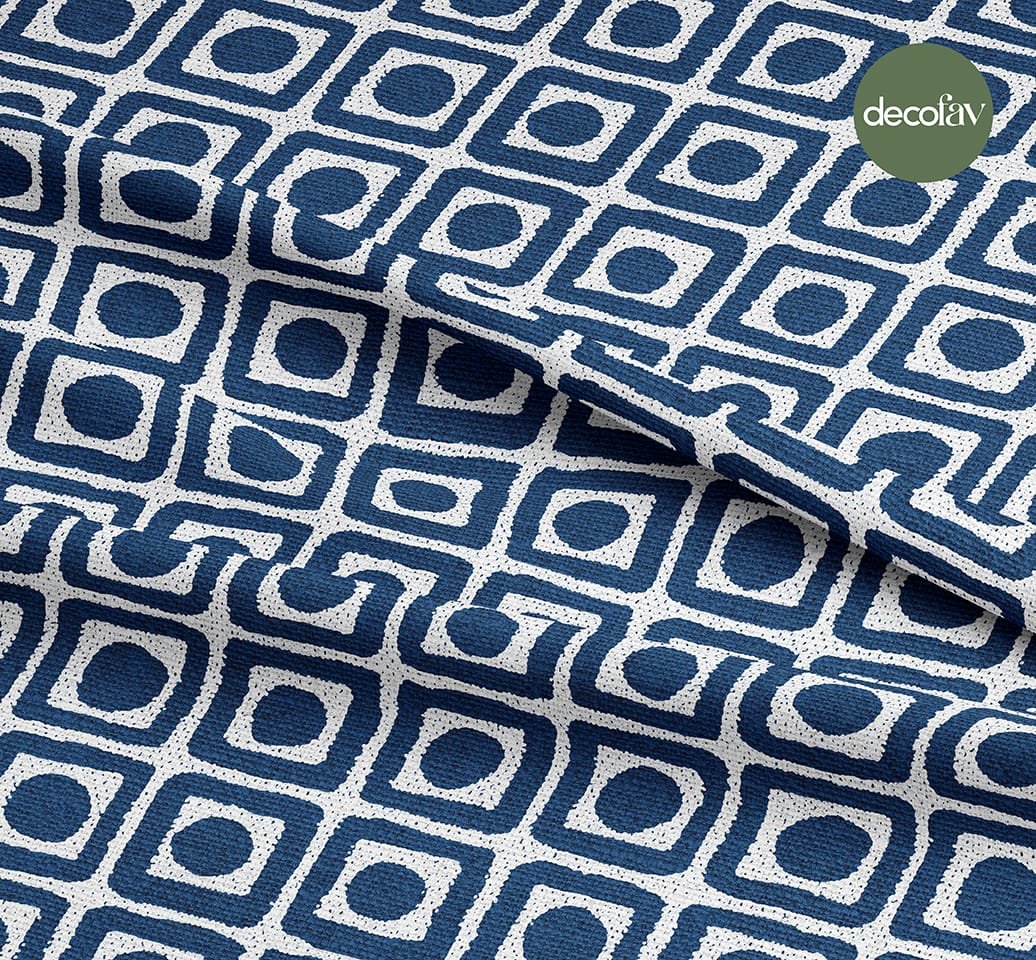 Geometric Square Dot Patterned Digital Printed Fabric