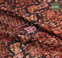Digitally Printed Fabric with Snake Effect Pattern