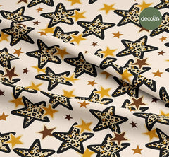 Leopard Heart Patterned Digital Printed Fabric