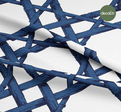 Geometrik Bambu Çubuklu Desenli Dijital Baskılı Kumaş