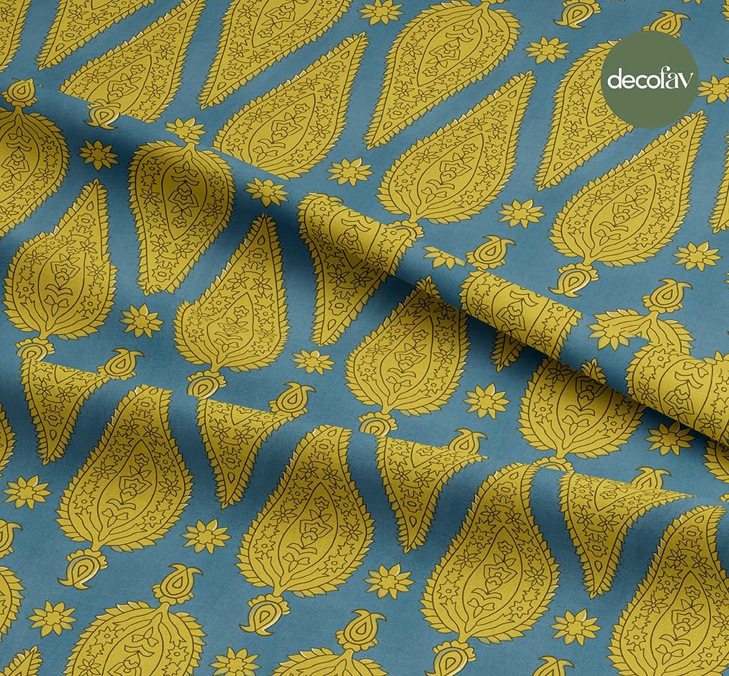 Şal Desenli Dijital Baskılı Kumaş