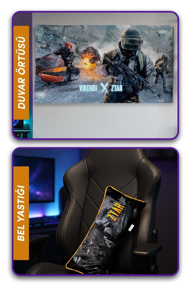 Kişiye Özel Gamer Seti – Duvar Örtüsü ve Bel Yastığı