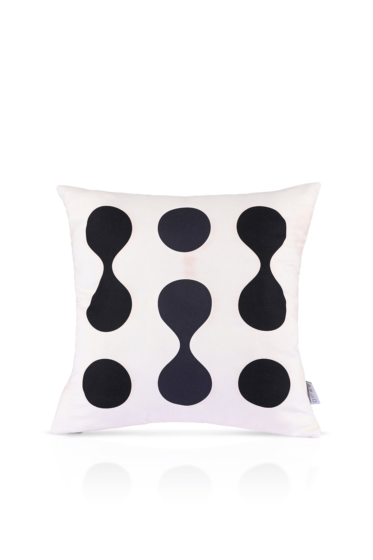 2'li Abstrakt Geometrik Sarı Siyah Puan Baskılı Minimal Konsept Kırlent Kılıfları 43x43 cm