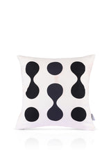 2'li Abstrakt Geometrik Sarı Siyah Puan Baskılı Minimal Konsept Kırlent Kılıfları 43x43 cm